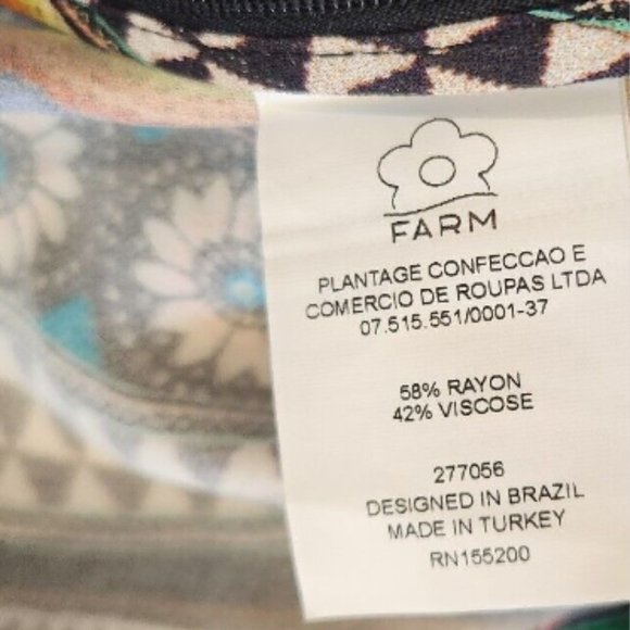 Farm Rio for ANTHROPOLOGIE Satin GEO PRINT CROP WIDE-LEG PANTS - Picture 13 of 14